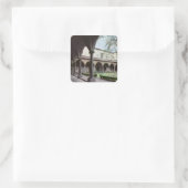 Sticker Carré Cloître du couvent, reconstruit en 1442 (photo) (Sac)