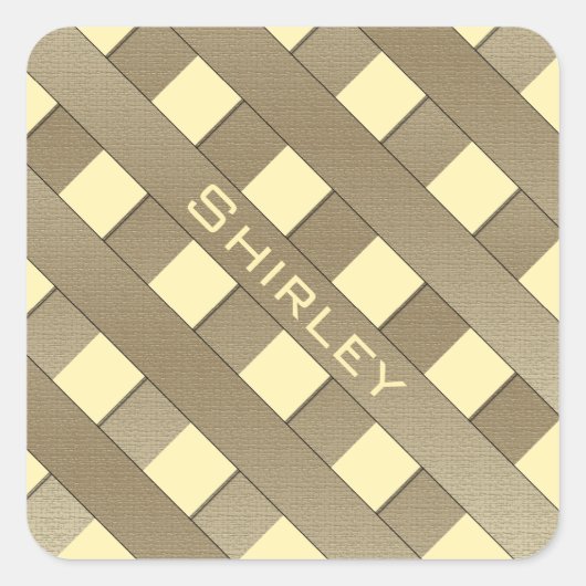 Sticker Carré Clôture du treillis par Shirley Taylor (Devant)