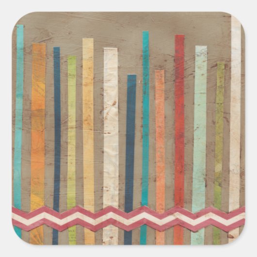 Sticker Carré Clôtures en papier II (Devant)