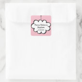 Sticker Carré Cloud sur une chaîne Baptême Christening Favoriser (Sac)