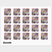 Sticker Carré Clown anniversaire (Feuille)