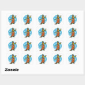 Sticker Carré Clown de Carnaval Classique (Feuille)