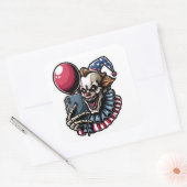 Sticker Carré Clown d'Halloween (Enveloppe)