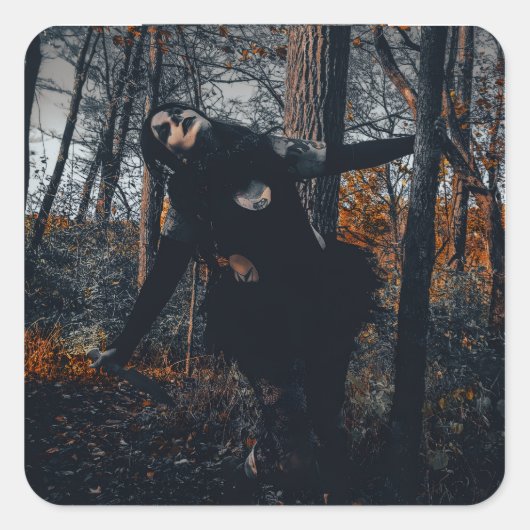 Sticker Carré Clownin' Around In Da Woods (Devant)