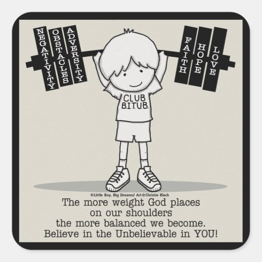 Sticker Carré Club BITUB - Plus équilibré (Devant)