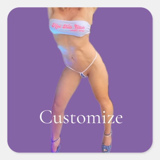 Sticker Carré Club de bain à remous Thunder_Cove (Devant)