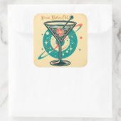 Sticker Carré Club Martini atomique (Sac)