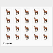 Sticker Carré Clydesdale (Feuille)