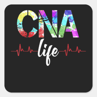 Sticker Carré CNA Nurse Registered Nurse Life