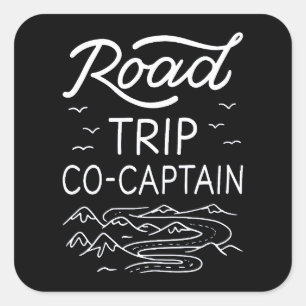 Sticker Carré Co-capitaine I du voyage routier