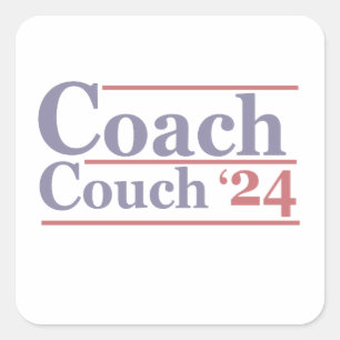 Sticker Carré Coach Couch Walz Vance 2024 Élection Tim Waltz