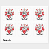 Sticker Carré Coat d'Arms (Feuille)