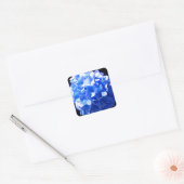 Sticker Carré Cobalt bleu floral élégant bleu hydrangées (Enveloppe)