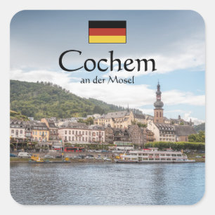 Sticker Carré Cochem Allemagne Souvenir