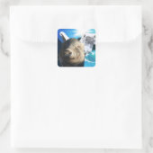 Sticker Carré Cochon d'ange (Sac)