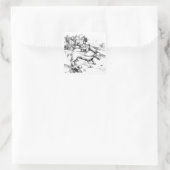 Sticker Carré Cochon monstrueux (Sac)