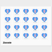 Sticker Carré Cochons et baisers (Feuille)