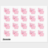 Sticker Carré Cochons roses (Feuille)