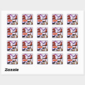 Sticker Carré Cock-A-Doodle-Doo ! (Feuille)