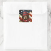Sticker Carré Cocker Spaniel Américain (Sac)