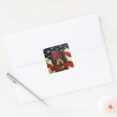 Sticker Carré Cocker Spaniel Américain (Enveloppe)