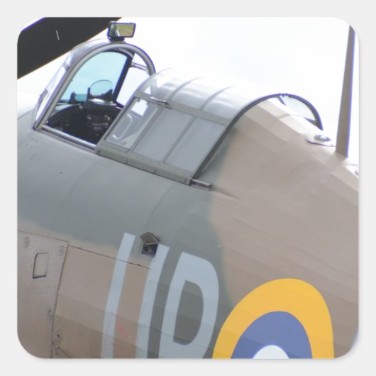 Sticker Carré Cockpit Hawker Hurricane (Devant)