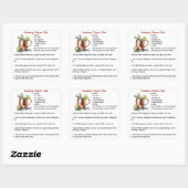 Sticker Carré Cocktail de la canneberge moscovite Mule de vacanc (Feuille)