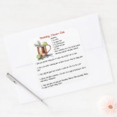 Sticker Carré Cocktail de la canneberge moscovite Mule de vacanc (Enveloppe)