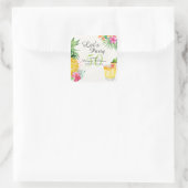 Sticker Carré Cocktail d'été tropical 50e fête d'anniversaire (Sac)