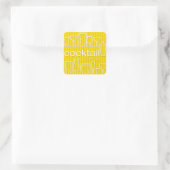 Sticker Carré Cocktail jaune (Sac)