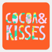 Sticker Carré Cocoa & Baisers (Devant)