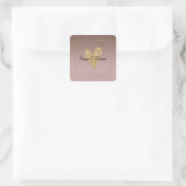 Sticker Carré Cocoa Crème Brown Ombre Gold Parties scintillant C (Sac)