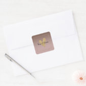 Sticker Carré Cocoa Crème Brown Ombre Gold Parties scintillant C (Enveloppe)