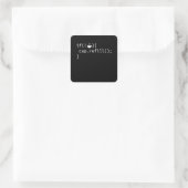 Sticker Carré Codage amusant et programmeur Café cadeau (Sac)