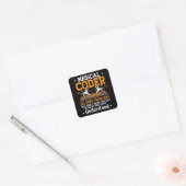 Sticker Carré Codage de l'assistant Problèmes de résolution de c (Enveloppe)