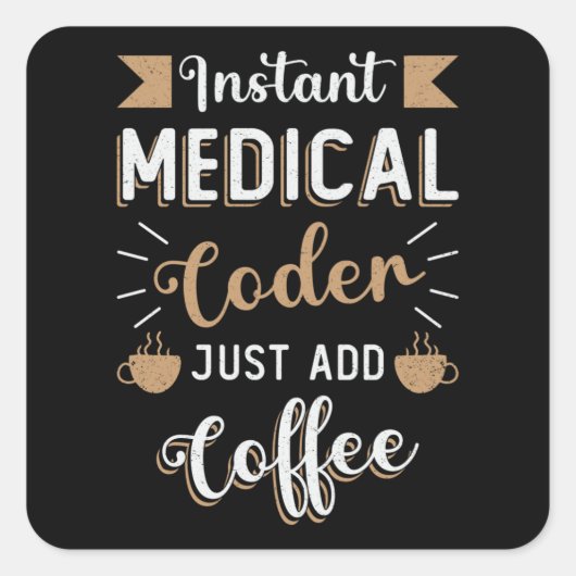 Sticker Carré Codage ICD Coder Médicale instantané (Devant)