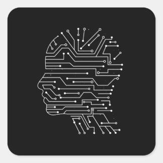 Sticker Carré Codage informatique programmation cadeau