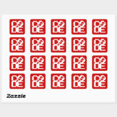 STICKER CARRÉ CODE (Feuille)