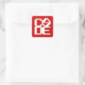 STICKER CARRÉ CODE (Sac)