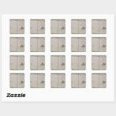 Sticker Carré Code civil, ouvert à la page de titre, 1804 (Feuille)