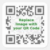 Sticker Carré Code d'analyse QR - Promouvoir votre message parto (Devant)