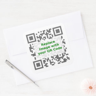 Sticker Carré Code d'analyse QR - Promouvoir votre message parto