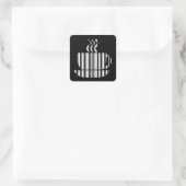 Sticker Carré CODE DE BARRE COFFRE CODE BOÎTE Code-barres Motif (Sac)