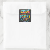 Sticker Carré Code Est Poésie : Élever Votre Passion De Programm (Sac)