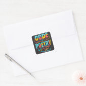 Sticker Carré Code Est Poésie : Élever Votre Passion De Programm (Enveloppe)