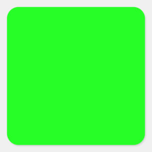 Sticker Carré Code hexadécimal vert néon 00FF00