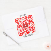Sticker Carré Code QR (Enveloppe)