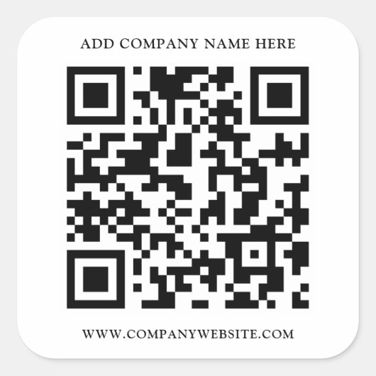 STICKER CARRÉ CODE QR (Devant)