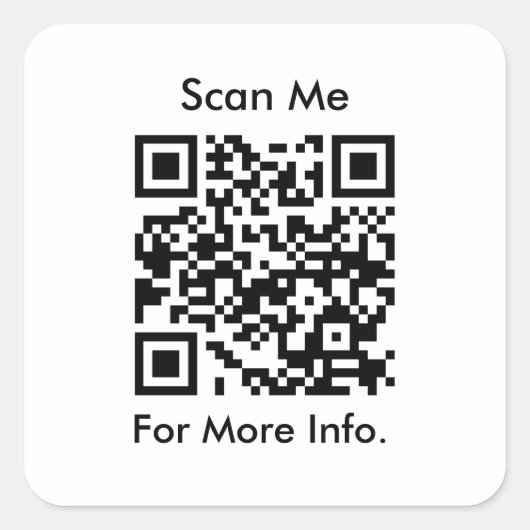Sticker Carré Code QR (Devant)