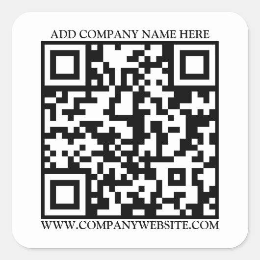 STICKER CARRÉ CODE QR (Devant)